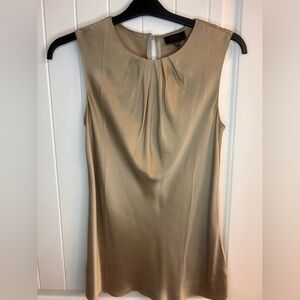Pure Collection 100% Silk Sleeveless Blouse — Champagne Gold — Size US 6